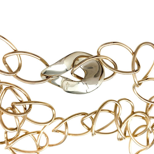 Collier Long collier Pomellato, modèle "Anni '70", or rose et or blanc. 58 Facettes 29593