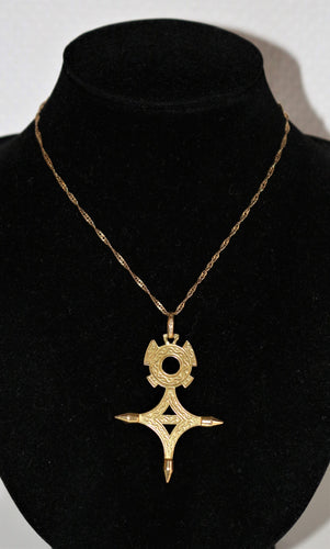 Pendentif Croix d'Agadez en or JAUNE 58 Facettes 368