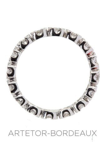 Bague 50 Alliance diamants serti griffes 58 Facettes 31071