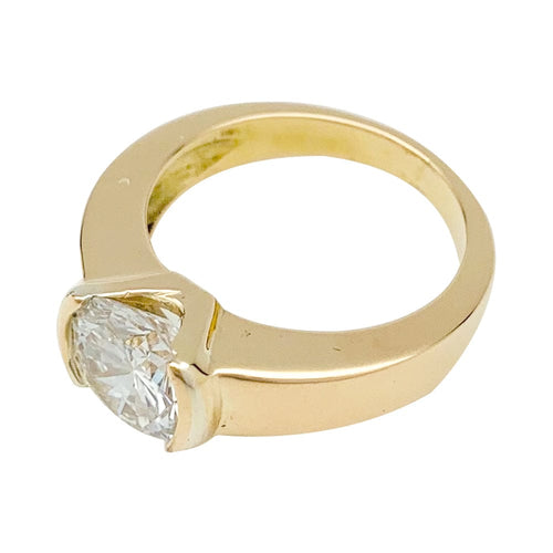 Bague 53.5 Bague en or jaune, diamants 2,09 cts G/VVS1. 58 Facettes 29578