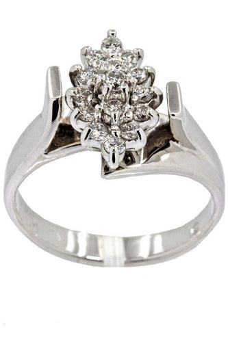 Bague 61 Bague diamants années 50' 58 Facettes 33511