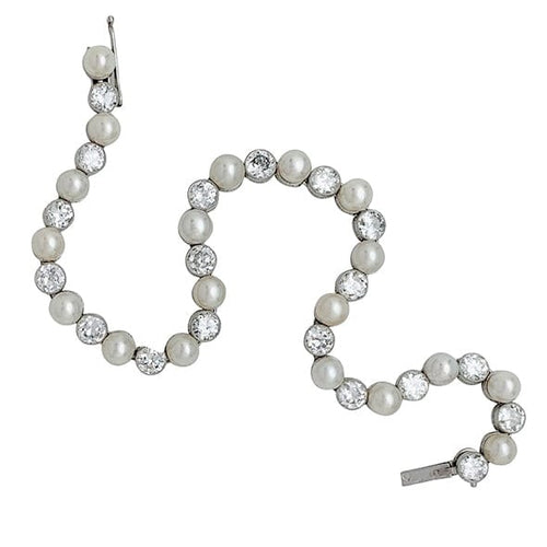 Collier Collier Van Cleef & Arpels transformable en platine, perles fines et diamants. 58 Facettes 30173