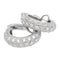 Boucles d'oreilles Boucles d'oreilles créoles en or blanc, diamants. 58 Facettes 30105
