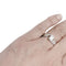 Bague 52 Solitaire or blanc serti d'un diamant pesant 0.40 carat. 58 Facettes 30381