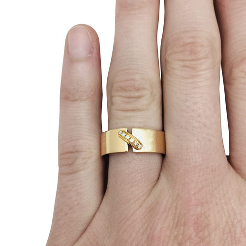 Bague 52 Bague Chaumet "Lien", or jaune et diamants. 58 Facettes 28814-1