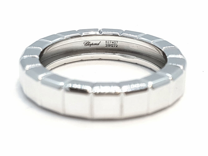 Bague 52 Chopard Bague Ice Cube Or blanc 58 Facettes 00531CN