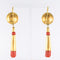 Boucles d'oreilles Boucles d'oreilles pendantes corail et or 58 Facettes 19-258
