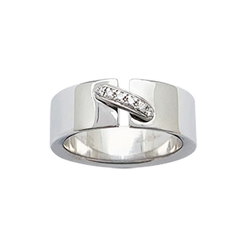 Bague 50 Bague Chaumet "Liens" en or blanc et diamants. 58 Facettes 30191