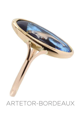 Bague 54 Bague émail de Limoges 58 Facettes 29891