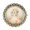 Broche Broche ancienne miniature et perles sur argent 58 Facettes 18-269