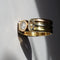 Bague Bague trois Ors sertie d'un diamant 58 Facettes 355