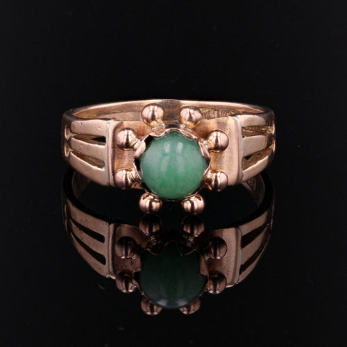 Bague 54 Bague ancienne jade or rose 58 Facettes 06-058-50