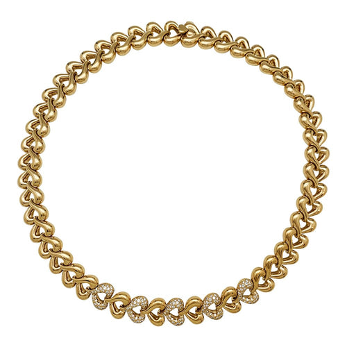 Collier Collier Van Cleef & Arpels "Coeurs" en or jaune et diamants. 58 Facettes 30292