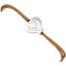 Bracelet Bracelet O.J.Perrin, "Coeur Légendes", or blanc sur cordon. 58 Facettes 30355
