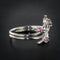Bague 54 Bague or blanc diamant saphir rose 58 Facettes 18-093D-54