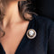 Broche Broche Camée email bleu perles 58 Facettes 14-105-8377620