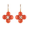 Boucles d'oreilles Boucles d'oreilles dormeuses trèfles de corail et perles fines 58 Facettes 19-381