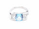 Bague 54 Bague Or blanc Topaze 58 Facettes 00710CN