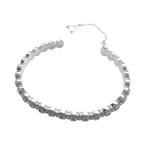 Bracelet Bracelet Messika, modèle "Joy Diamond Halo", diamants et or blanc. 58 Facettes 28125