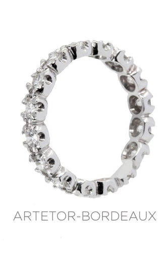 Bague 50 Alliance diamants serti griffes 58 Facettes 31071