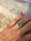 Bague Bague jonc or jaune, tourmaline et diamants baguettes 58 Facettes 0