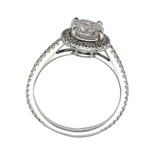 Bague 53 Bague solitaire diamant 1,01 carat en or blanc. 58 Facettes 29746