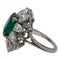 Bague 51 Bague en or blanc et jaune émeraude et diamants. 58 Facettes 25405
