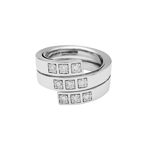 Bague 53 Bague Cartier, "Tectonique", en or blanc et diamants. 58 Facettes 30115