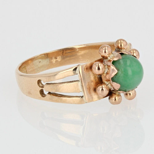 Bague 54 Bague ancienne jade or rose 58 Facettes 06-058-50