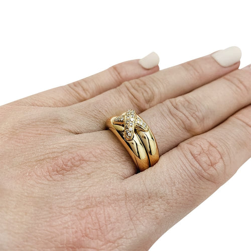 Bague 54 Bague Chaumet, "Liens", or jaune et diamants. 58 Facettes 30257