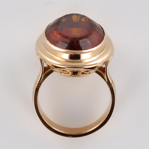 Bague 51 Bague citrine or jaune vintage 58 Facettes 18-225-51