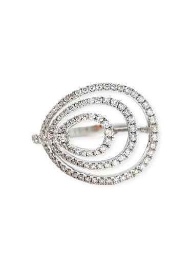 Bague 53 Djula Bague Or blanc Diamant 58 Facettes 00614CN