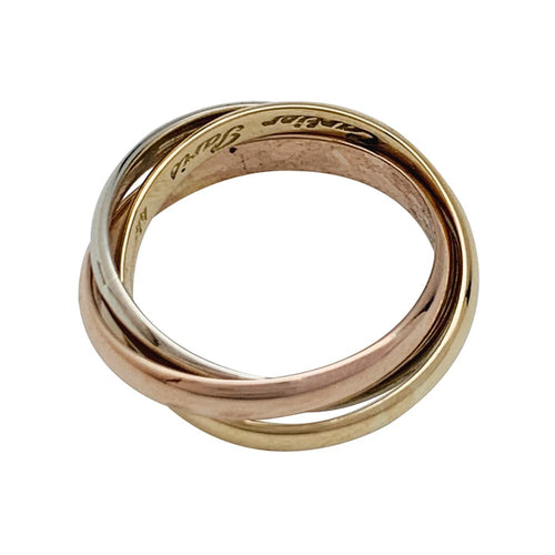 Bague 44 Bague Cartier "Trinity" 3 ors, petit modèle. 58 Facettes 30160