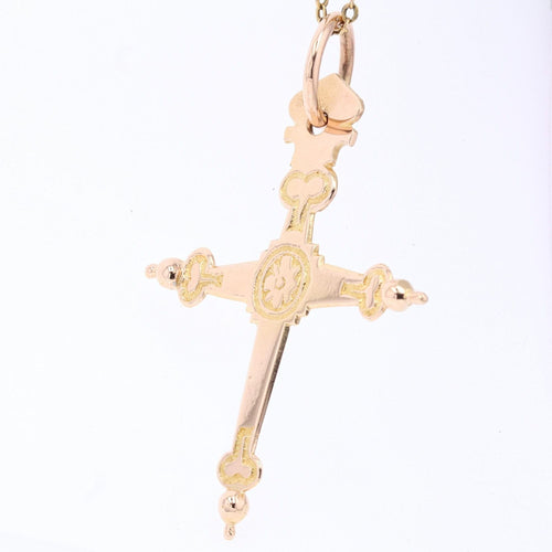 Pendentif Croix ancienne Jeannette en or 58 Facettes 20-521