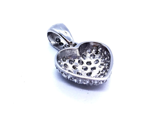 Pendentif Pendentif Coeur Or blanc Diamant 58 Facettes 997152CN