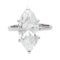 Bague 54 Bague diamant navette de 2,94 carats, platine et or. 58 Facettes 30624