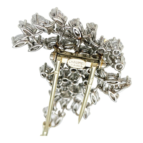Broche Broche Chaumet diamants, platine et or blanc. 58 Facettes 30612