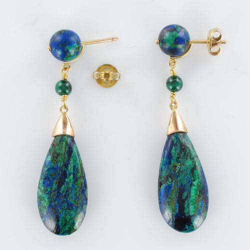 Boucles d'oreilles Boucles d'oreilles azurmalachites et malachites 58 Facettes 20-134