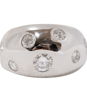 Bague 51 Bague Jonc En Or Blanc Et Diamants 58 Facettes 20924