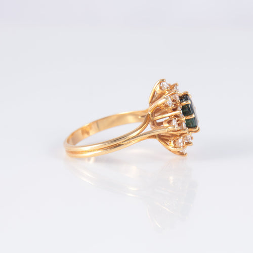 Bague Bague Marguerite Saphir Diamants 58 Facettes 1