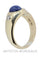 Bague 64 Jonc anglais saphir étoilé et diamants 58 Facettes 34631