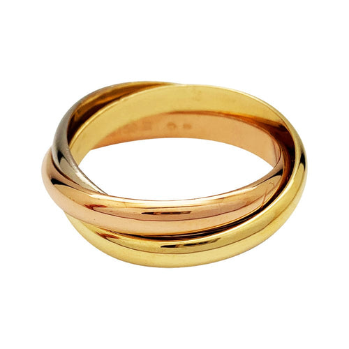 Bague 64 Bague Cartier "Trinity" 3 ors, moyen modèle. 58 Facettes 30211