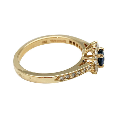 Bague 51 Bague Tiffany&Co. marguerite en or jaune diamants et saphir. 58 Facettes 30403