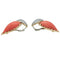 Boucles d'oreilles Boucles d'oreilles M.Gérard en or jaune, platine, corail et diamants. 58 Facettes 28331