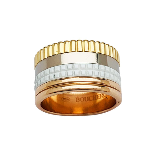 Bague 51 Bague Boucheron, "Quatre White Edition Large", trois ors, céramique blanche. 58 Facettes 30399