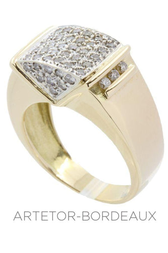 Bague 56 Bague moderne pavage diamants 58 Facettes 30301