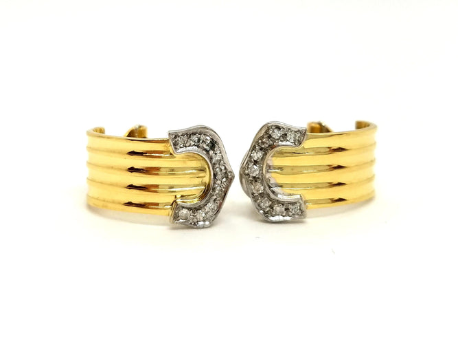 Boucles d'oreilles Boucles d'oreilles Or jaune Diamant 58 Facettes 814126CN