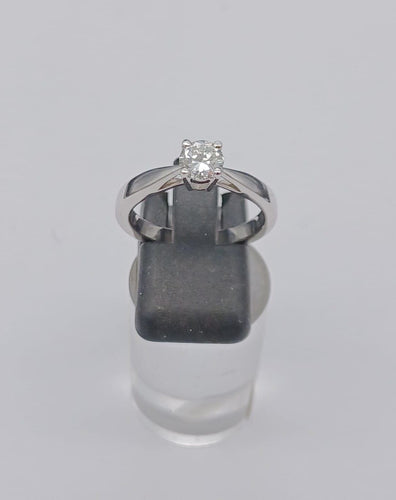 Bague Bague solitaire en or gris 58 Facettes