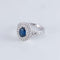 Bague 53 Bague style Marguerite Saphir Diamants 58 Facettes 1