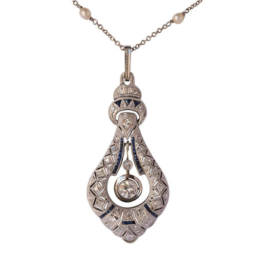 Pendentif Pendentif ancien diamants et perles 58 Facettes 05-103-1728427